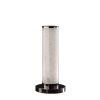 13â€ Modern White Sand Crystal And Steel Table Lamp