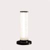 13â€ Modern White Sand Crystal And Steel Table Lamp
