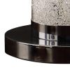 13â€ Modern White Sand Crystal And Steel Table Lamp