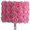 18â€ Pink Roses Acrylic And Metal Table Lamp