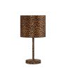 19" Amber And Black Bedside Lamp With Drum Shade
