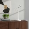 18" White Curvy Spiral LED Table Lamp