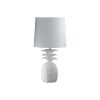 17" White Pineapple Table Lamp With Empire Shade