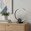 13" Black Contempo Shape LED  with USB Desk or Table Lamp