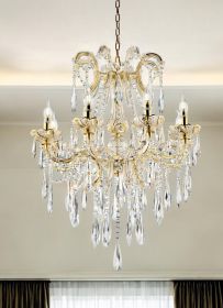 Candle Style Empire Transparent Glass Led Ceiling Light