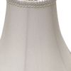 8" White Slanted Scallop Bell Monay Shantung Lampshade