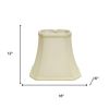 16" Ivory Slanted Rectangle Bell Monay Shantung Lampshade