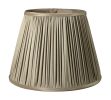 Ash Gray Taffeta Pleated Empire Lamp Shade