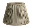 Ash Gray Taffeta Pleated Empire Lamp Shade