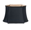 Black Shantung Silk Oval Lamp Shade