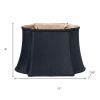 Black Shantung Silk Oval Lamp Shade