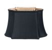 Black Shantung Silk Oval Lamp Shade