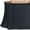Black Shantung Silk Oval Lamp Shade