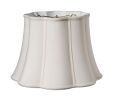 12" Cream Melon Scallop Shantung Lampshade