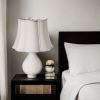 12" Cream Melon Scallop Shantung Lampshade