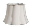 12" Cream Melon Scallop Shantung Lampshade