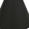 Black Shantung Silk Cone Lamp Shade