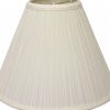 17" White Deep Cone Slanted Broadcloth Lampshade