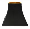 Black Shantung Silk Square Lamp Shade