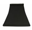 Black And White Shantung Silk Square Lamp Shade