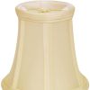 6" Ivory Slanted Set of 6 Chandelier Dupioni Lampshades