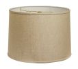 Dark Brown Linen Drum Lamp Shade