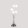 28" Silver Chrome Six Light Globe Desk or Table Lamp