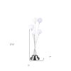 28" Silver Chrome Six Light Globe Desk or Table Lamp