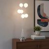 28" Silver Chrome Six Light Globe Desk or Table Lamp