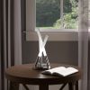 15" Silver Acrylic and Metal Three Rod Abstract  Table Lamp