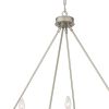 Silver Candle Style Twelve Light Metal Dimmable Chandelier