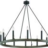 Black Candle Style Twelve Light Metal Dimmable Chandelier