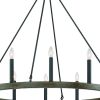 Black Candle Style Twelve Light Metal Dimmable Chandelier