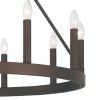 Bronze Candle Style Twelve Light Metal Dimmable Chandelier