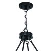 Black And White Candle Style Twelve Light Metal Dimmable Chandelier