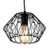 Black Unique Statement Metal Dimmable Chandelier With Black Shades
