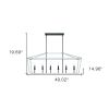 Black And White Candle Style Six Light Metal Dimmable Chandelier