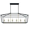 Black And Gold Candle Style Six Light Metal Dimmable Chandelier