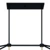 Black And Gold Candle Style Six Light Metal Dimmable Chandelier