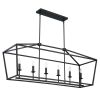 Bronze Candle Style Six Light Metal Dimmable Chandelier