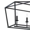 Bronze Candle Style Six Light Metal Dimmable Chandelier