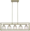 Clear Kitchen Island Five Light Metal Dimmable Chandelier With Clear Shades