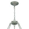 Silver Shaded Ten Light Metal Dimmable Chandelier With White Shades