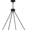 Black And Gold Candle Style Multi Light Metal Dimmable Chandelier