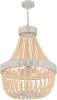 Gold And White Candle Style Six Light Metal Dimmable Chandelier