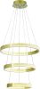 Gold Candle Style Three Light Metal LED Dimmable Chandelier