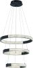 Black Candle Style Three Light Metal LED Dimmable Chandelier