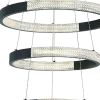 Black Candle Style Three Light Metal LED Dimmable Chandelier