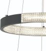 Black Candle Style Three Light Metal LED Dimmable Chandelier