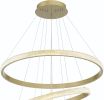 Gold Candle Style Four Light Metal LED Dimmable Chandelier